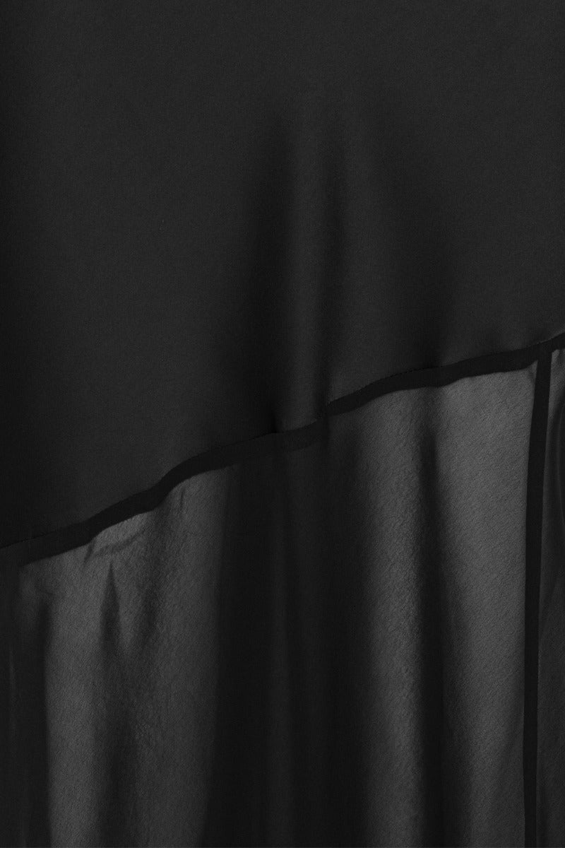 Vestido Maxi Ls Slit Dress Negro