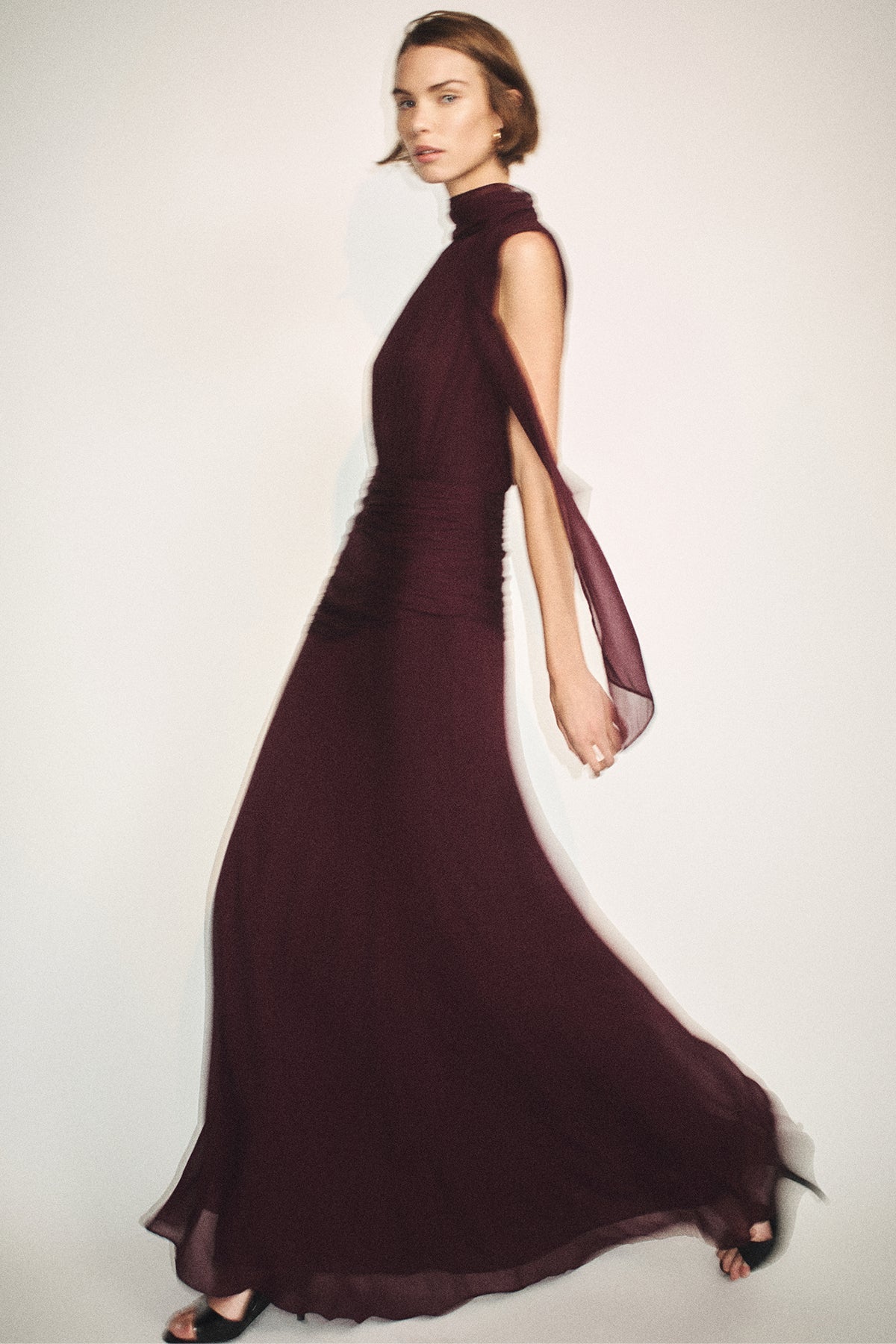 Vestido Amina Pañuelo Vino