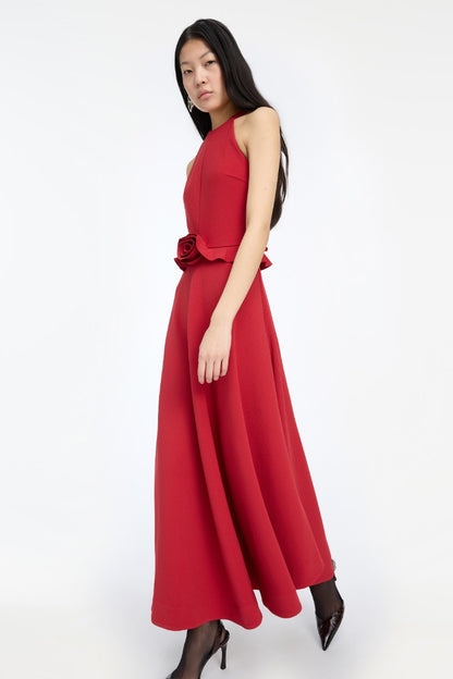 Vestido Flower Detail Dress Rojo