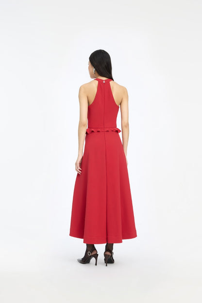 Vestido Flower Detail Dress Rojo
