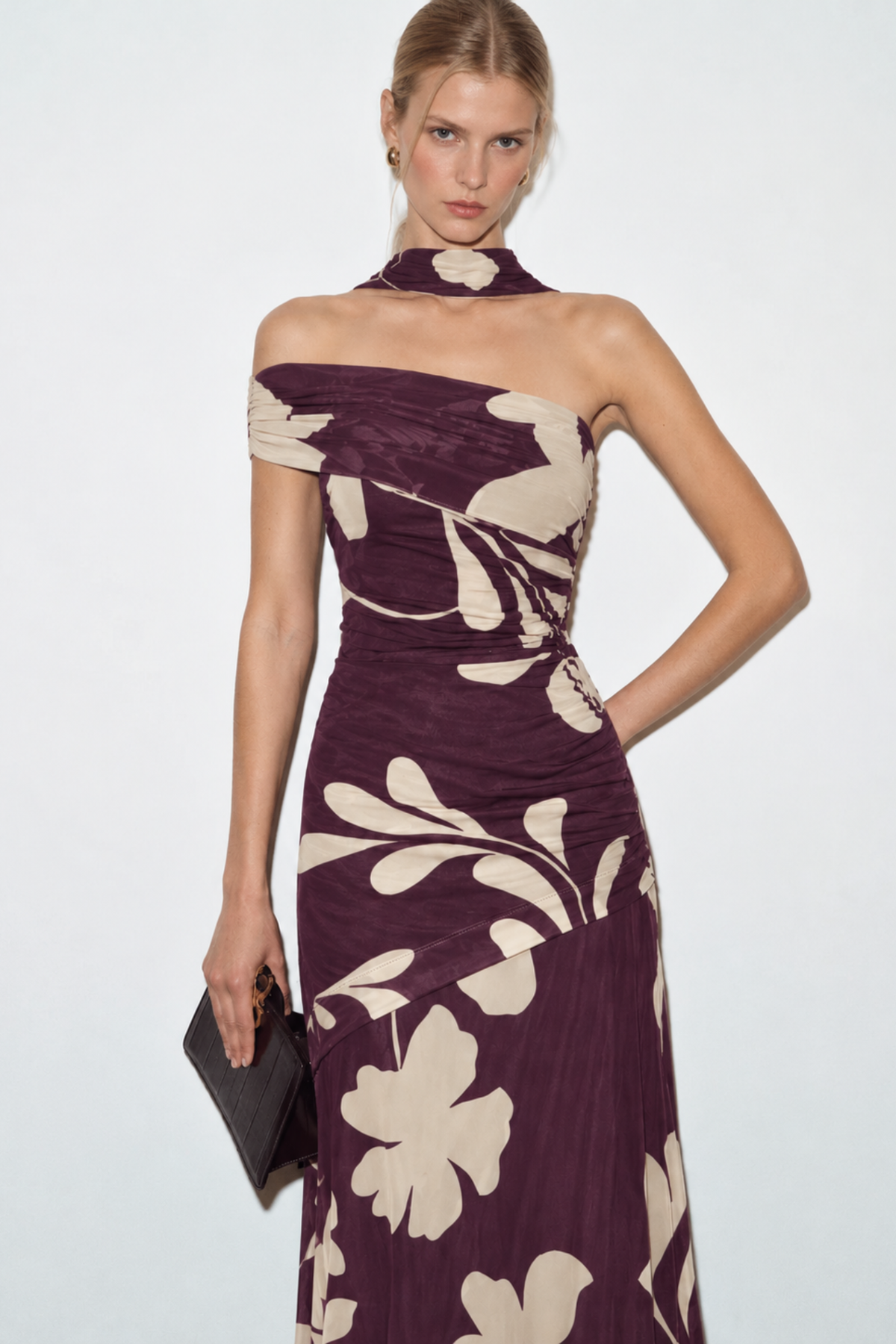 Vestido Malva Floral Morado