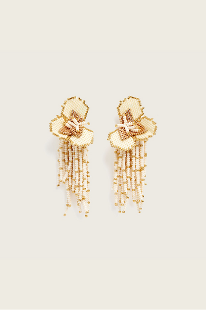 Pendientes Rosedal Beige