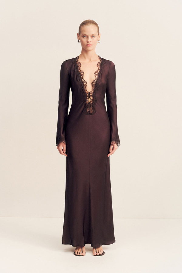 Vestido Allegra Encaje Manga Larga