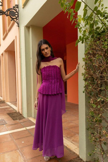 Set Cazzu Tweed Buganvilla