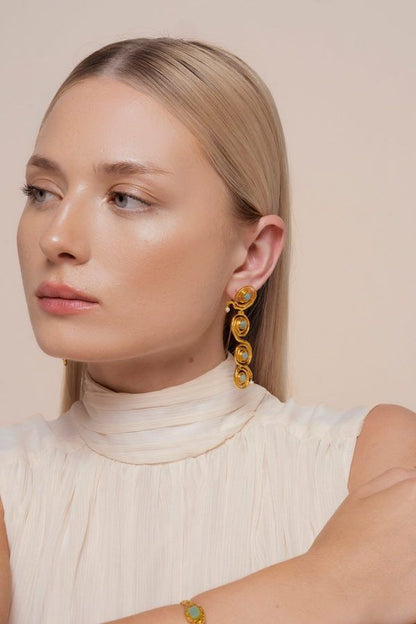 Pendientes Breathe Aguamarina