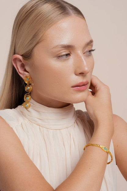Pendientes Breathe Aguamarina