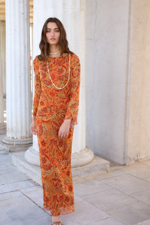 Vestido Creta Mandarina