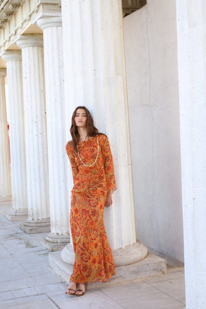 Vestido Creta Mandarina