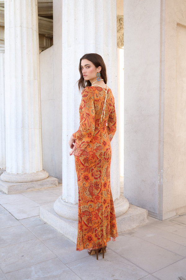 Vestido Creta Mandarina