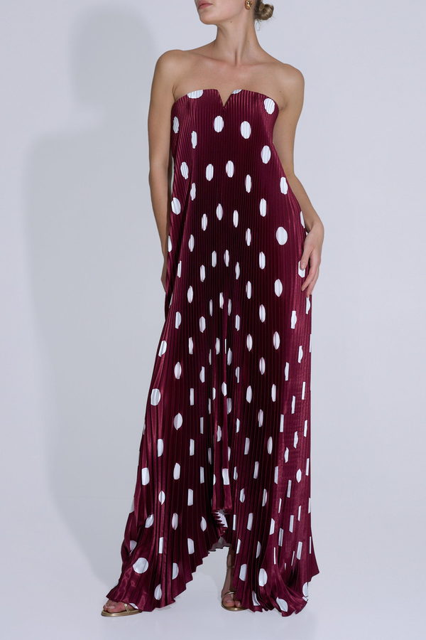 Vestido Black Tie Polka Wine