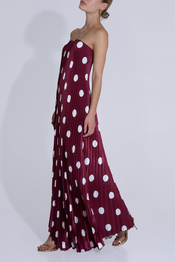 Vestido Black Tie Polka Wine