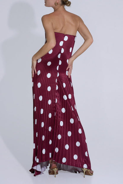 Vestido Black Tie Polka Wine