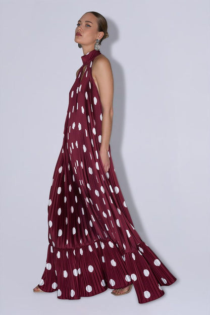 Vestido Libertie Polka Wine