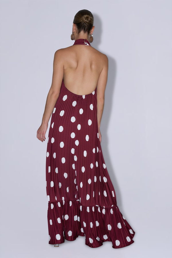Vestido Libertie Polka Wine