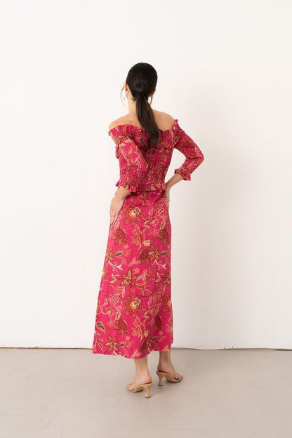 Vestido Bardot Framboise