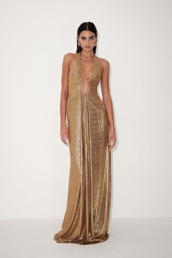Vestido Oriel Dorado