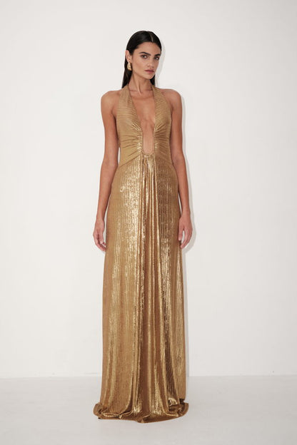 Vestido Oriel Dorado