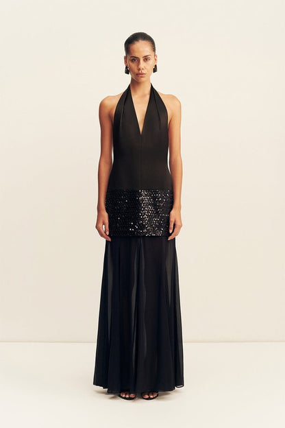 Vestido Bianca Halter Negro