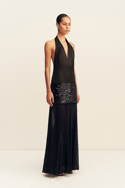 Vestido Bianca Halter Negro