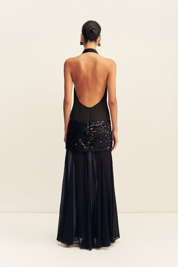 Vestido Bianca Halter Negro