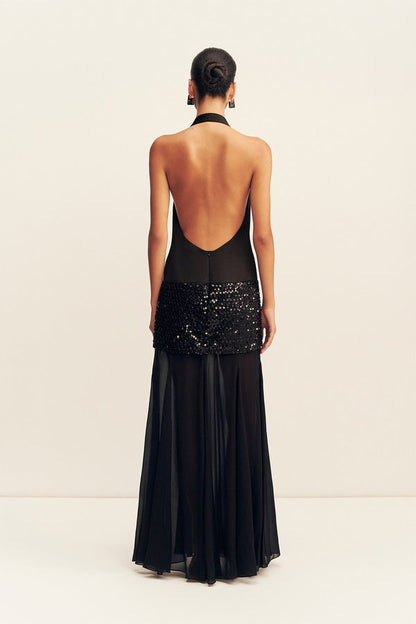 Vestido Bianca Halter Negro