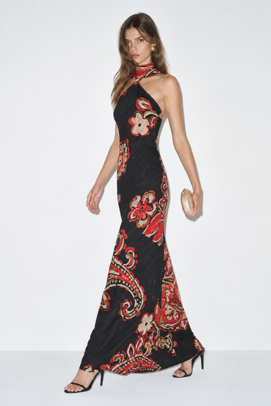 Vestido Maxi Ashton Estampado Kiara