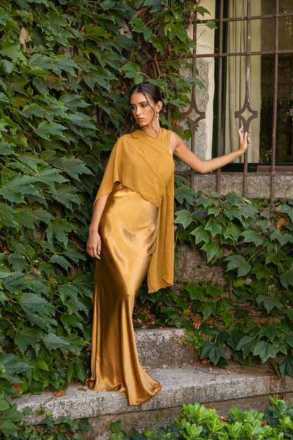 Vestido Lania Dorado