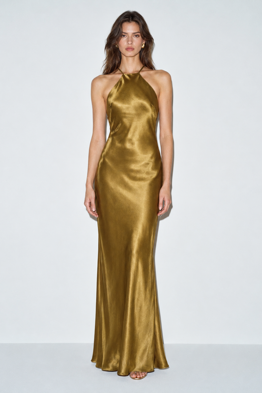 Vestido Lania Dorado