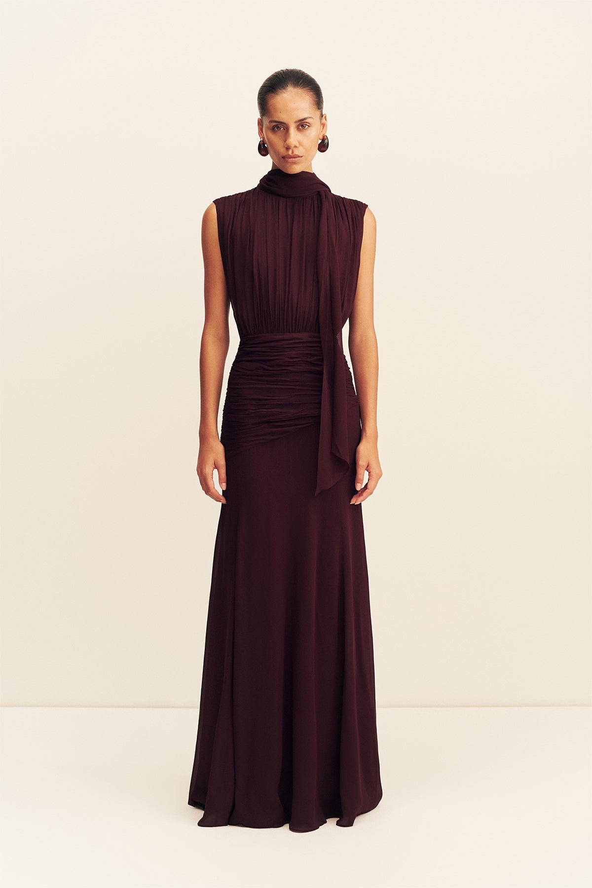 Vestido Amina Pañuelo Vino