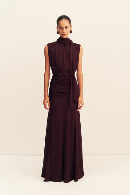 Vestido Amina Pañuelo Vino