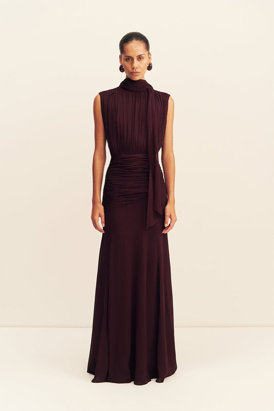 Vestido Amina Pañuelo Vino