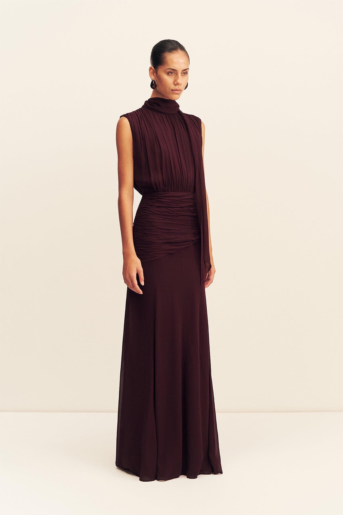 Vestido Amina Pañuelo Vino