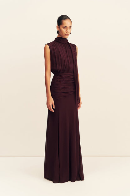 Vestido Amina Pañuelo Vino