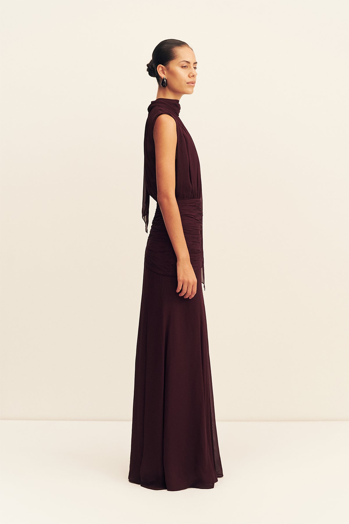 Vestido Amina Pañuelo Vino