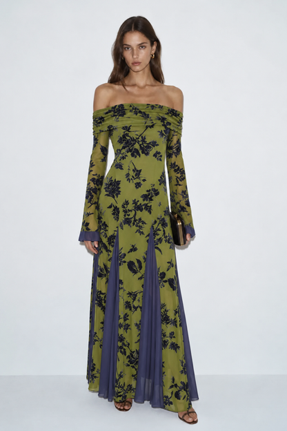Vestido Constanza Jacquard Verde