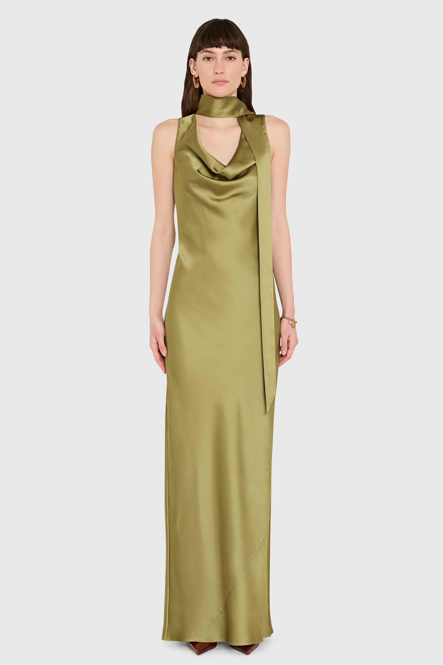 Vestido Maxi Paula Verde - Amanda Uprichard