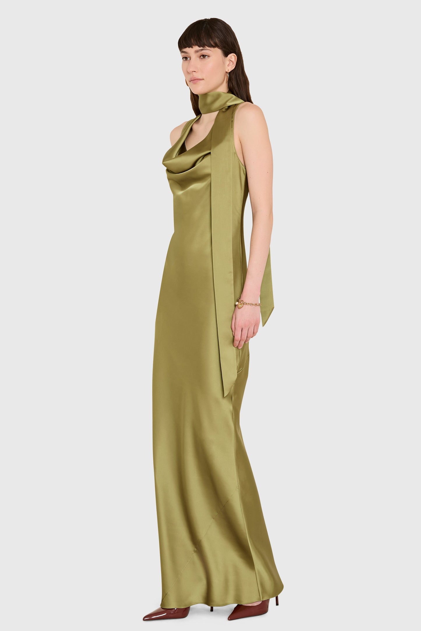 Vestido Maxi Paula Verde - Amanda Uprichard