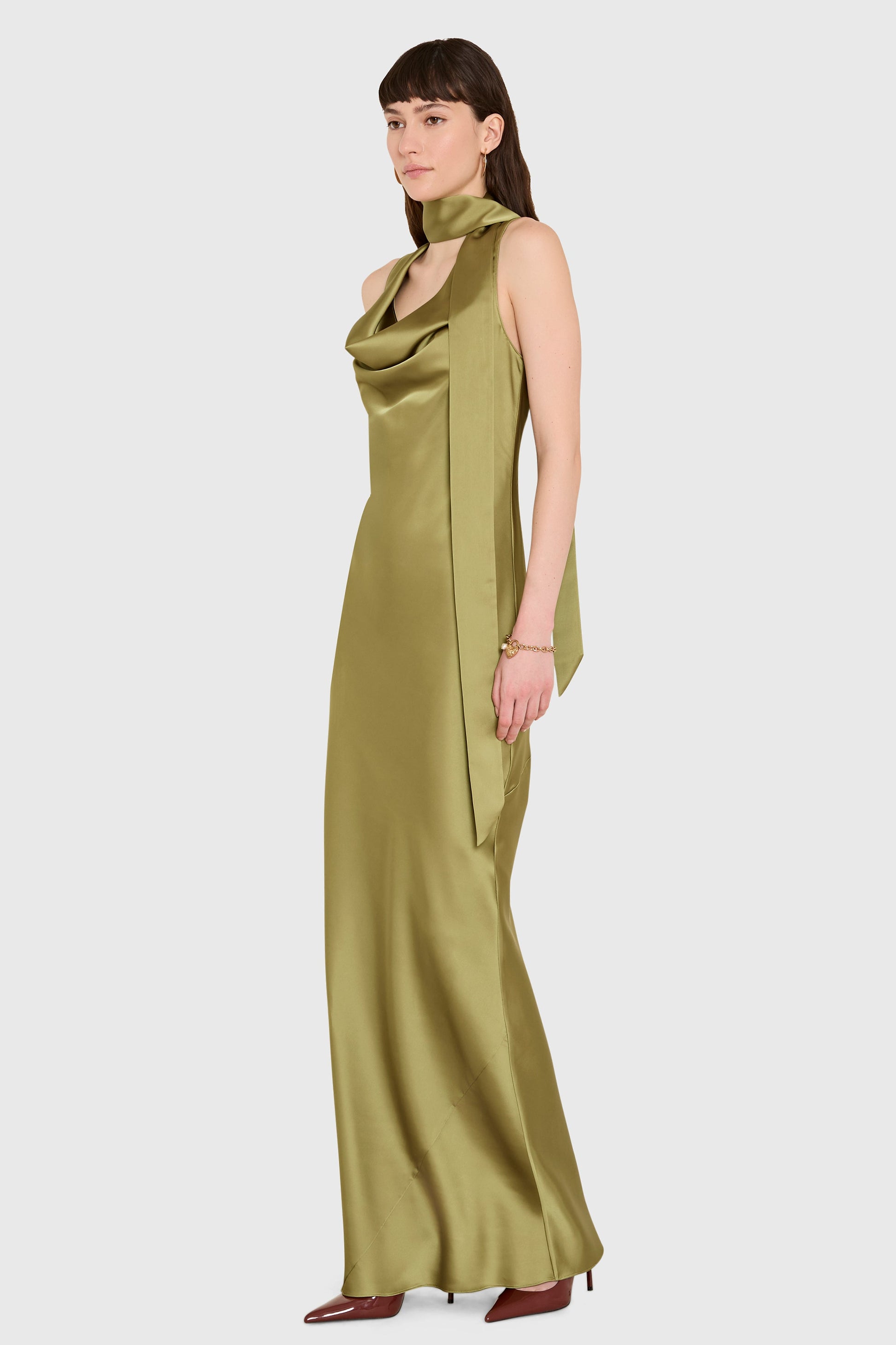 Vestido Maxi Paula Verde - Amanda Uprichard