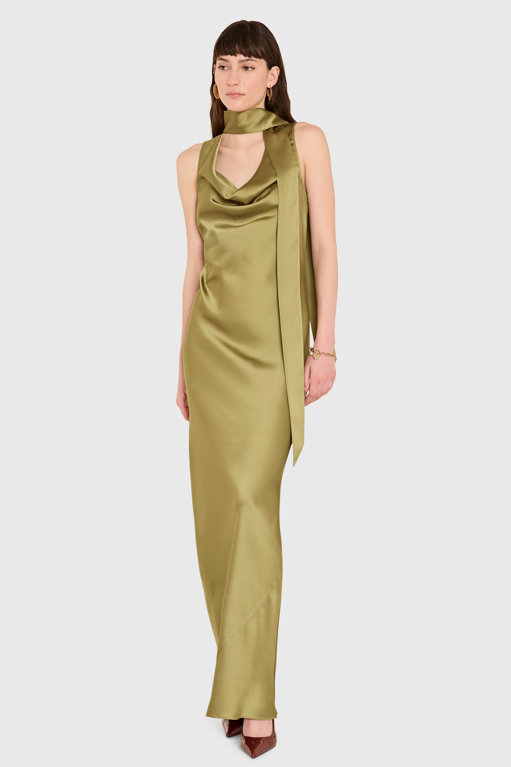 Vestido Maxi Paula Verde - Amanda Uprichard