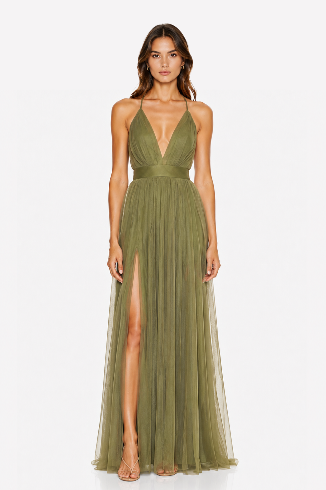 Ariane Olive Dress