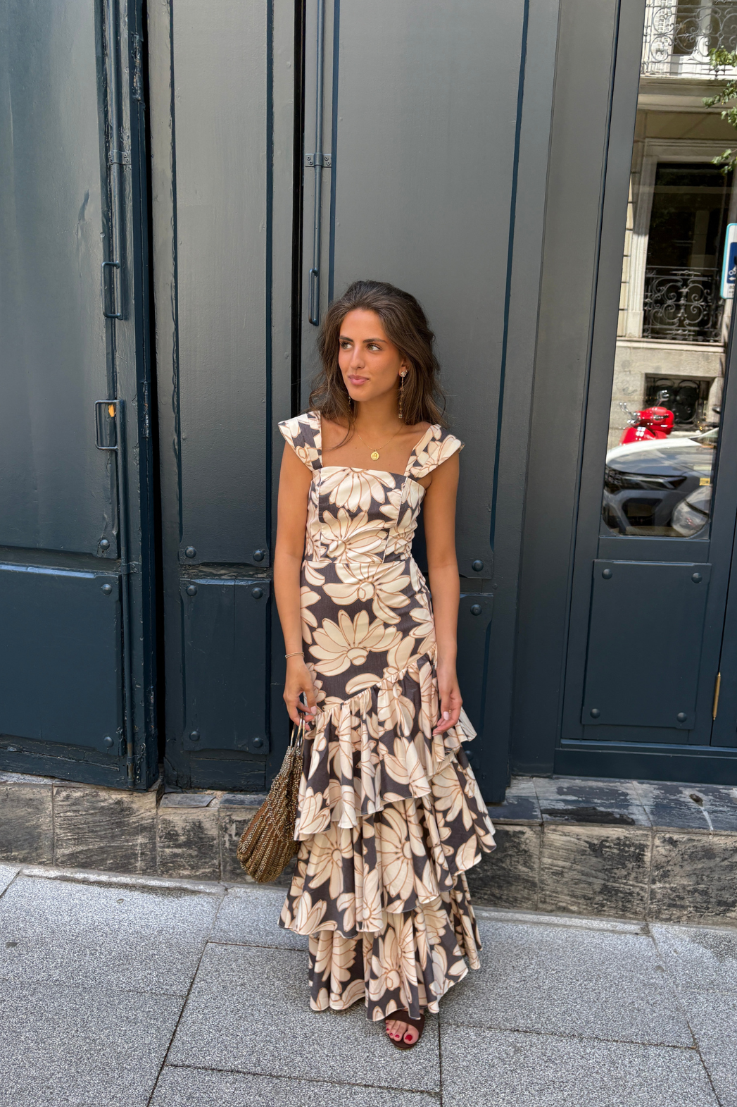 Bananos Black and White Floral Dress