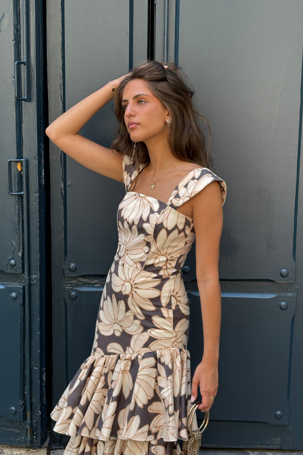 Bananos Black and White Floral Dress