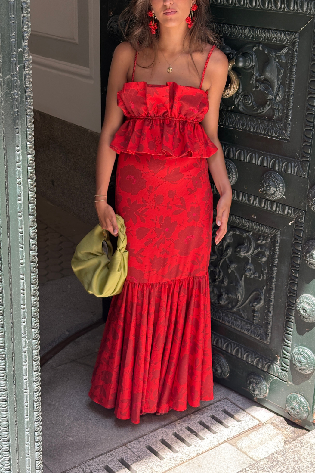 Rocío Flores Red Dress