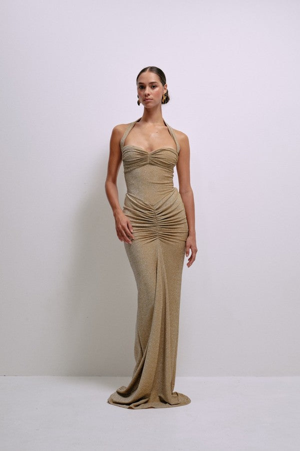Vestido Isa Dorado
