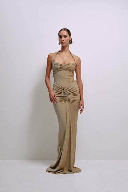 Vestido Isa Dorado