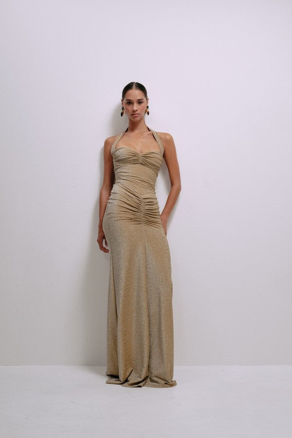 Vestido Isa Dorado