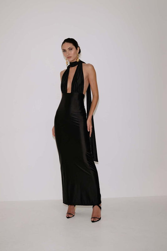 Athena Black Dress