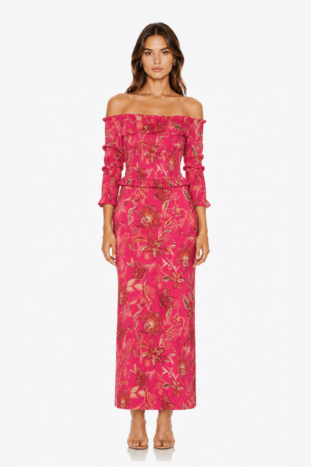 Vestido Bardot Framboise