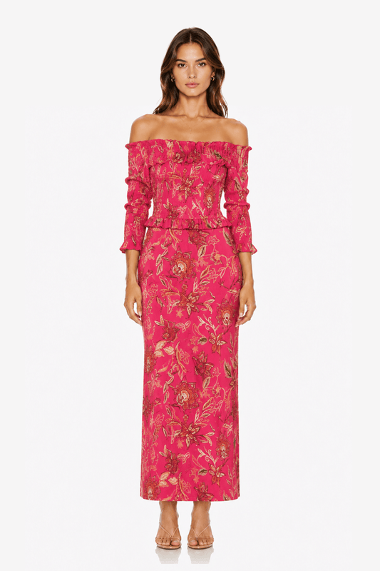 Vestido Bardot Framboise