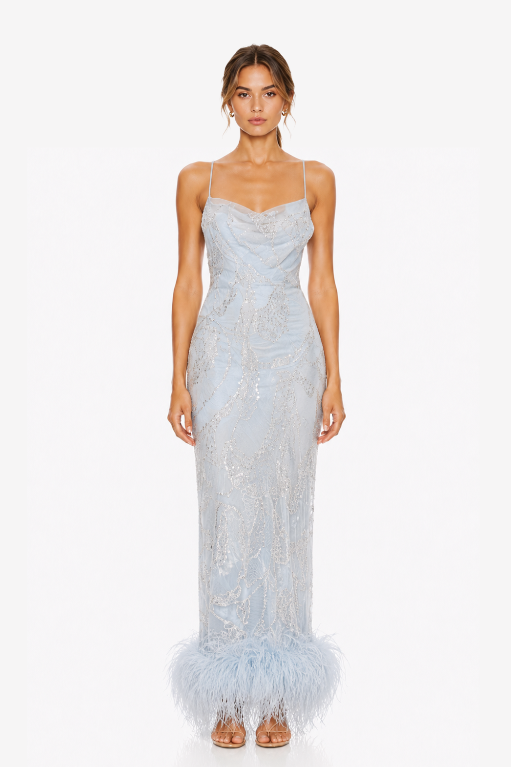 Vestido Shani Azul Pedrería